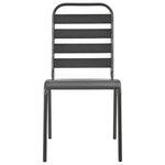 vidaXL Mobilier de salle à manger d'extérieur 7 Pièces Acier Gris foncé