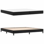 vidaXL Cadre de lit avec matelas Noir 200 x 200 cm tissu