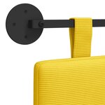 vidaXL Tête de lit suspendue Jaune clair Tissu en velours côtelé
