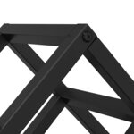 vidaXL Étagère à vin Noir 63 x 16.5 x 25 cm Acier enduit de poudre