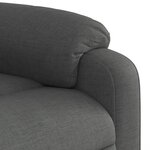 vidaXL Fauteuil de massage inclinable gris foncé tissu