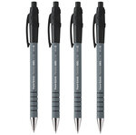Paper mate flexgrip 4 stylos gel  pointe moyenne (0 7 mm)  encre noire