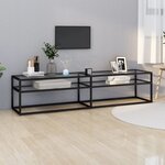 vidaXL Meuble TV Transparent 180x40x40 5 cm Verre trempé