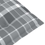 Vidaxl chaises de jardin 4 pièces avec coussins à carreaux gris teck