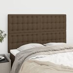 vidaXL Têtes de lit 4 Pièces Marron foncé 72x5x78/88 cm Tissu
