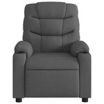 vidaXL Fauteuil de massage inclinable Gris foncé Tissu