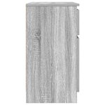 vidaXL Buffet avec tiroir sonoma gris 71x35x65 cm bois d'ingénierie