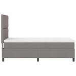 vidaXL Lit à ressorts avec matelas Taupe 90 x 200 cm tissu