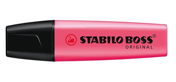Surligneur BOSS ORIGINAL Rechargeable Pointe Biseautée 2-5 mm - rose STABILO