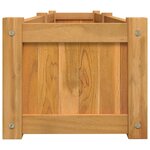vidaXL Lit surélevé 150x30x25 cm bois massif de teck