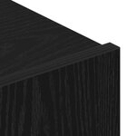 Set de meuble TV vidaXL 8 pièces en bois d'ingénierie noir mural
