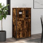 vidaXL Buffet haut chêne fumé 62x32x106 5 cm bois d'ingénierie