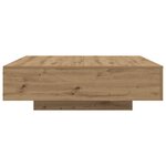vidaXL Table basse avec lumières LED Chêne artisanal 100x100x31 cm