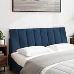 vidaXL Coussin de tête de lit bleu 140 cm tissu