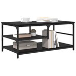 vidaXL Table basse Chêne noir 90 x 49 x 40 cm Bois d'ingénierie