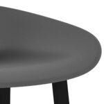 vidaXL Chaises de bar lot de 4 gris