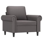 vidaXL Fauteuil Gris 60 cm Similicuir