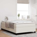vidaXL Lit à ressorts Crème 120 x 200 cm Tissu en velours côtelé