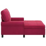 vidaXL Chaise longue avec coussin Bordeaux 91 x 157 x 91 cm Velours