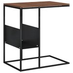 vidaXL Table d'appoint Noir 55x36x59 5 cm Bois d'ingénierie