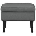 vidaXL Pouf Gris foncé 55 x 35 x 41 cm Tissu