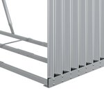 vidaXL Porte-bûches argenté 120x45x210 cm acier galvanisé