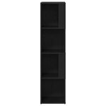 Étagère vidaXL noire en chêne 33 x 33 x 132 cm en bois d'ingénierie