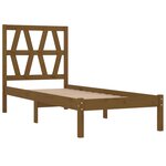 Vidaxl cadre de lit marron miel bois de pin massif 90x190 cm simple