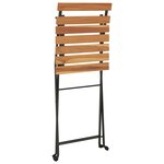 vidaXL Chaises de bistrot pliantes 2 Pièces Bois de teck solide et acier