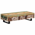 vidaXL Table basse 120x50x30 cm Bois de récupération solide et acier