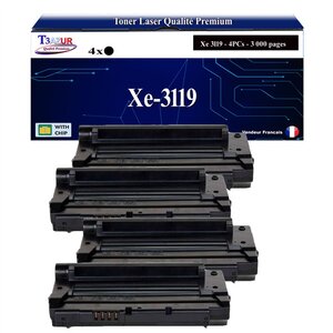 T3AZUR -4x Toners compatibles avec Xerox WorkCentre 3119 (13R00625) - Noir