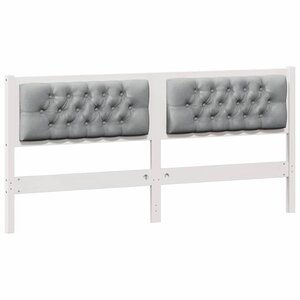 vidaXL Tête de lit Autre Blanc et gris clair 160 cm Bois massif en pin