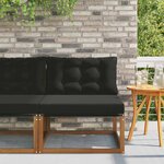vidaXL Sofa de milieu extérieur Bois d'acacia massif et Textilène