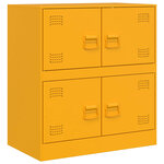 vidaXL Buffet jaune moutarde 67x39x73 cm acier