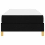 vidaXL Lit à ressorts avec matelas Noir 100 x 200 cm tissu