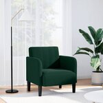 vidaXL Fauteuil avec accoudoirs vert foncé 54 cm velours