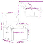 vidaXL Fauteuil inclinable Crème Velours