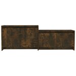 vidaXL Meuble TV Chêne fumé 146 5x35x50 cm Bois d'ingénierie