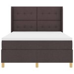 vidaXL Lit à ressorts avec matelas Marron 140 x 190 cm tissu