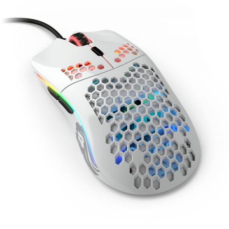 Souris filaire Gamer Glorious PC Gaming Race Model O RGB (Blanc Brillant)