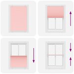 vidaXL Store plissé rose 90x100 cm largeur du tissu 89 4 cm polyester