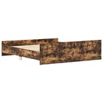 vidaXL Cadre de lit sans matelas chêne fumé 180x200 cm