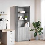 vidaXL Buffet haut sonoma gris 70x35x180 cm bois d'ingénierie