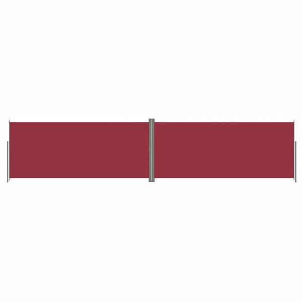vidaXL Auvent latéral rétractable Rouge 220x1000 cm
