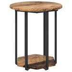 vidaXL Ensemble de tables d'appoint 2 Pièces Bois ancien et noir