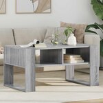 vidaXL Table basse Gris Sonoma 92 x 53 x 45 cm Bois d'ingénierie