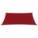 Vidaxl voile de parasol tissu oxford rectangulaire 2x2 5 m rouge