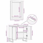 vidaXL Ensemble de mobilier de salle de bain 2 Pièces Noisette Marron