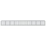 vidaXL Panier gabion avec couvercle 1000x100x100 cm fer galvanisé