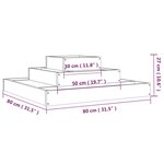 vidaXL Jardinière Blanc 80x80x27 cm Bois massif de pin